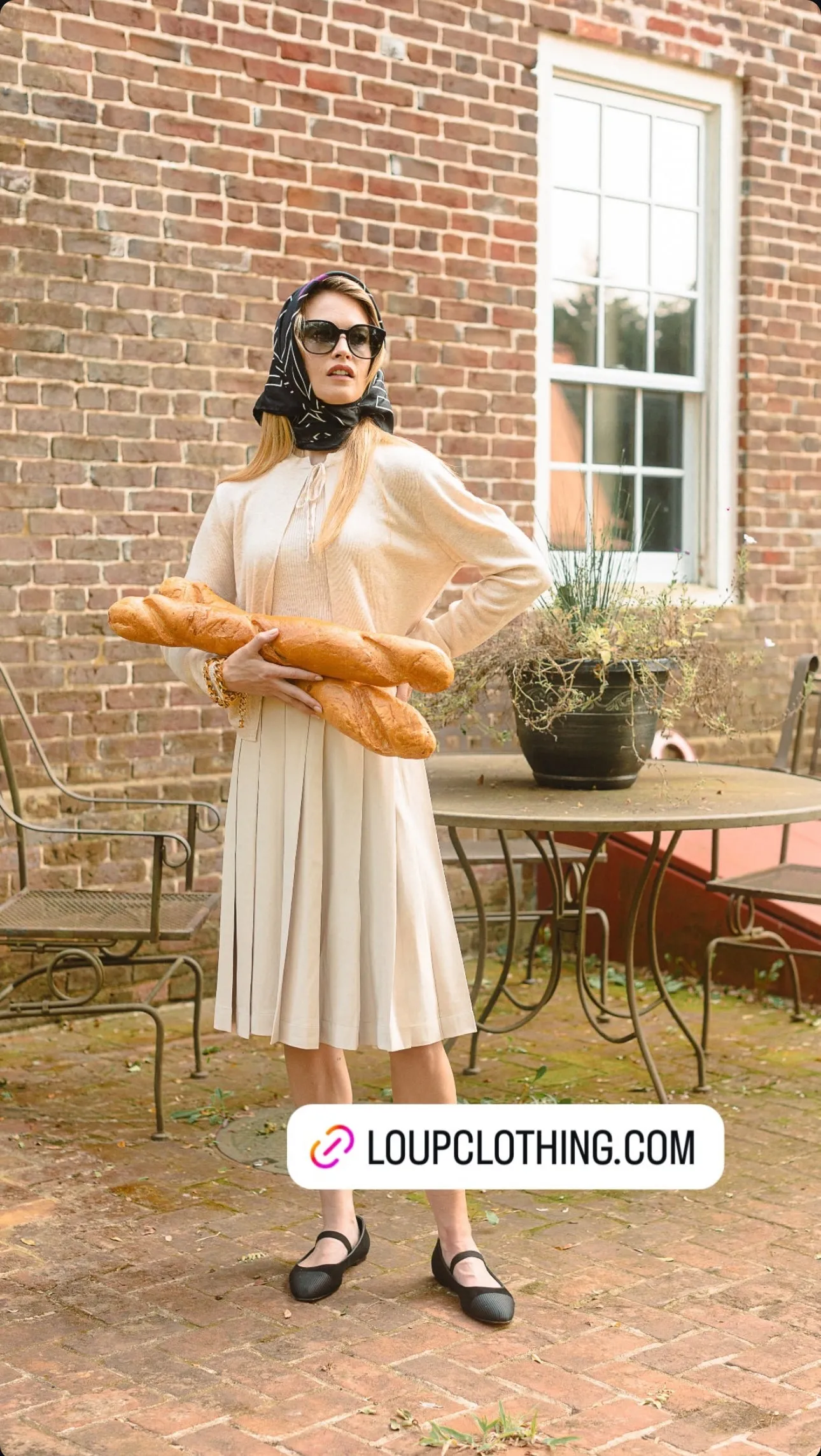 Crepe Pleated Skirt
