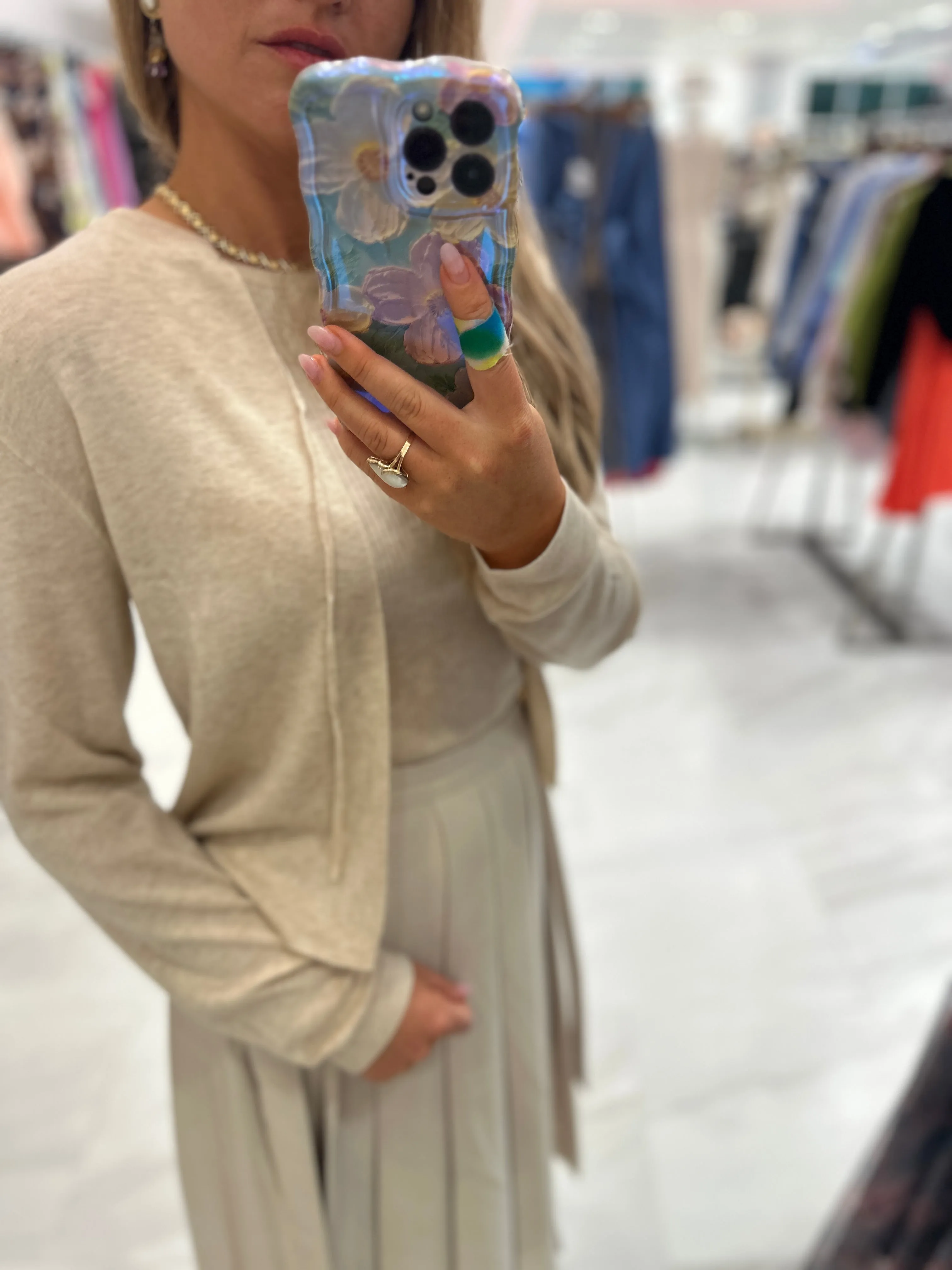 Crepe Pleated Skirt