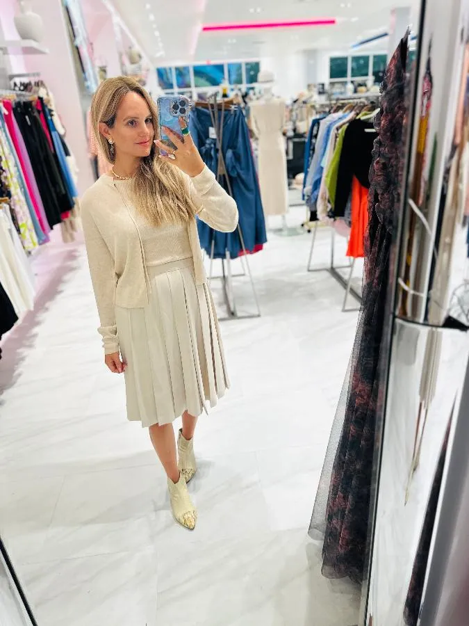 Crepe Pleated Skirt