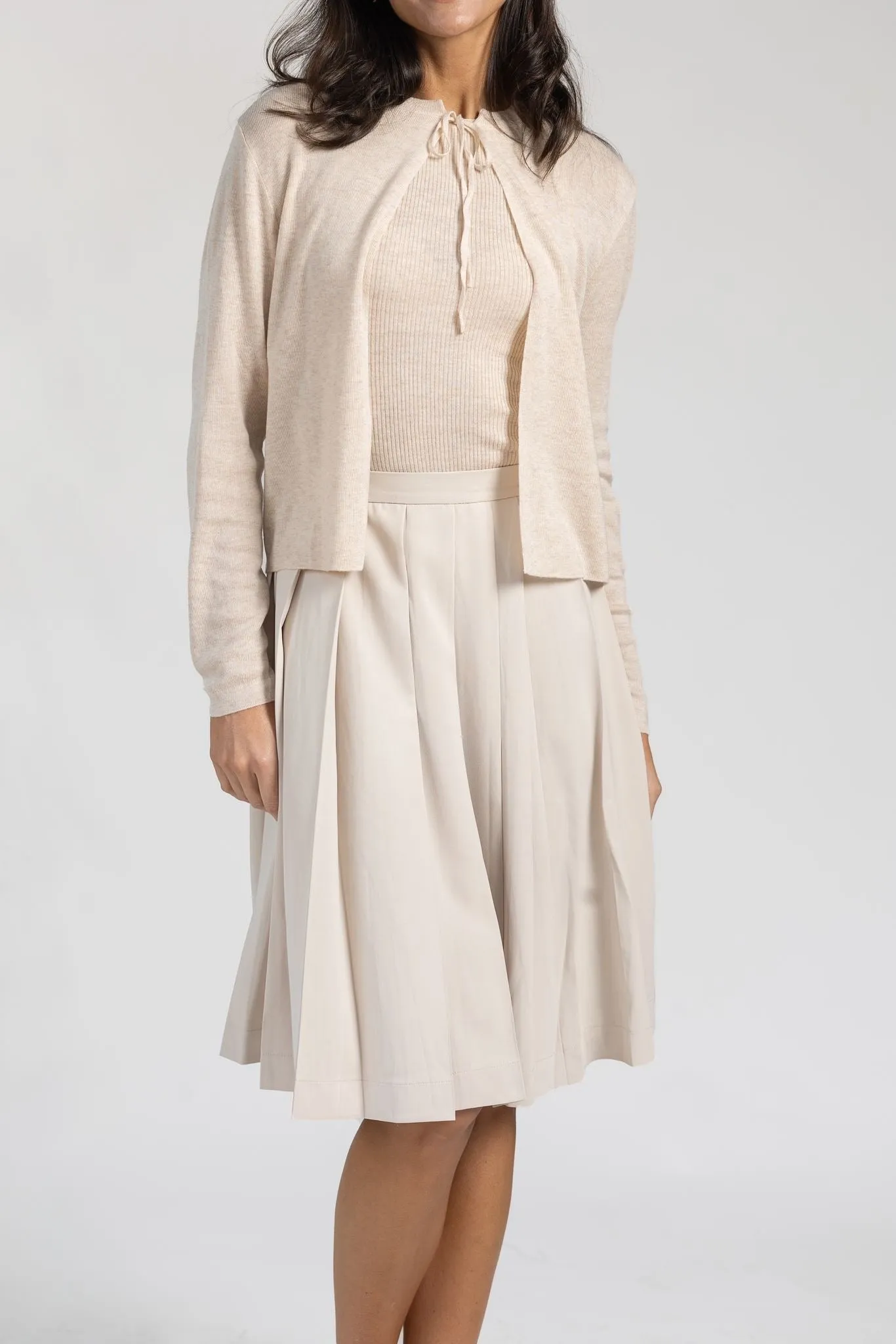 Crepe Pleated Skirt