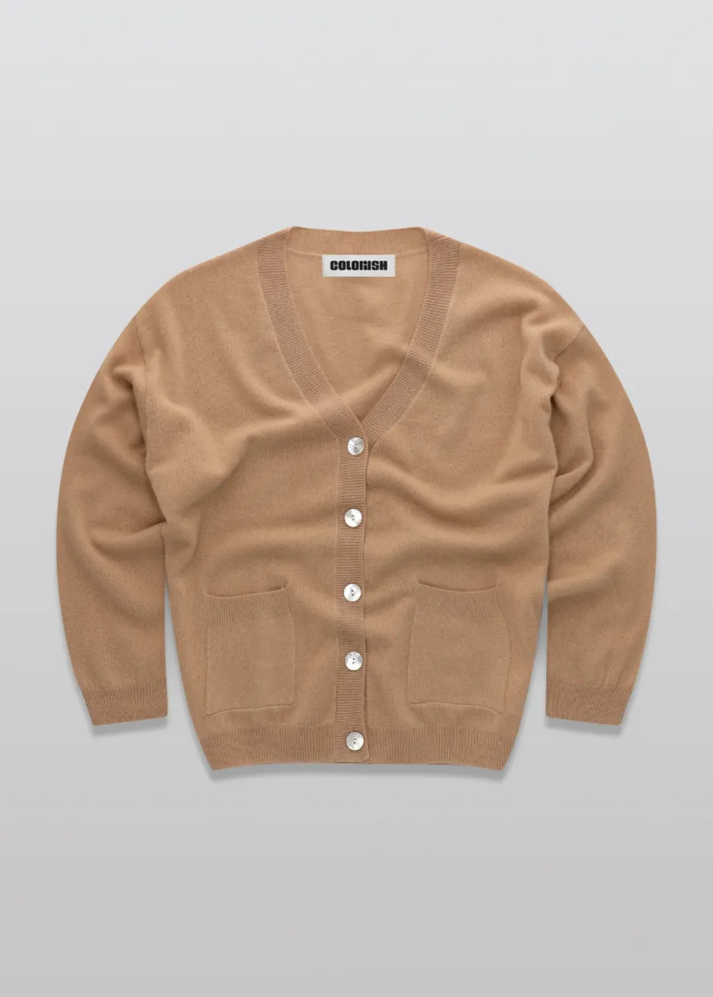 CRUSH Cashmere Cangu Oversized Cardigan in Camel