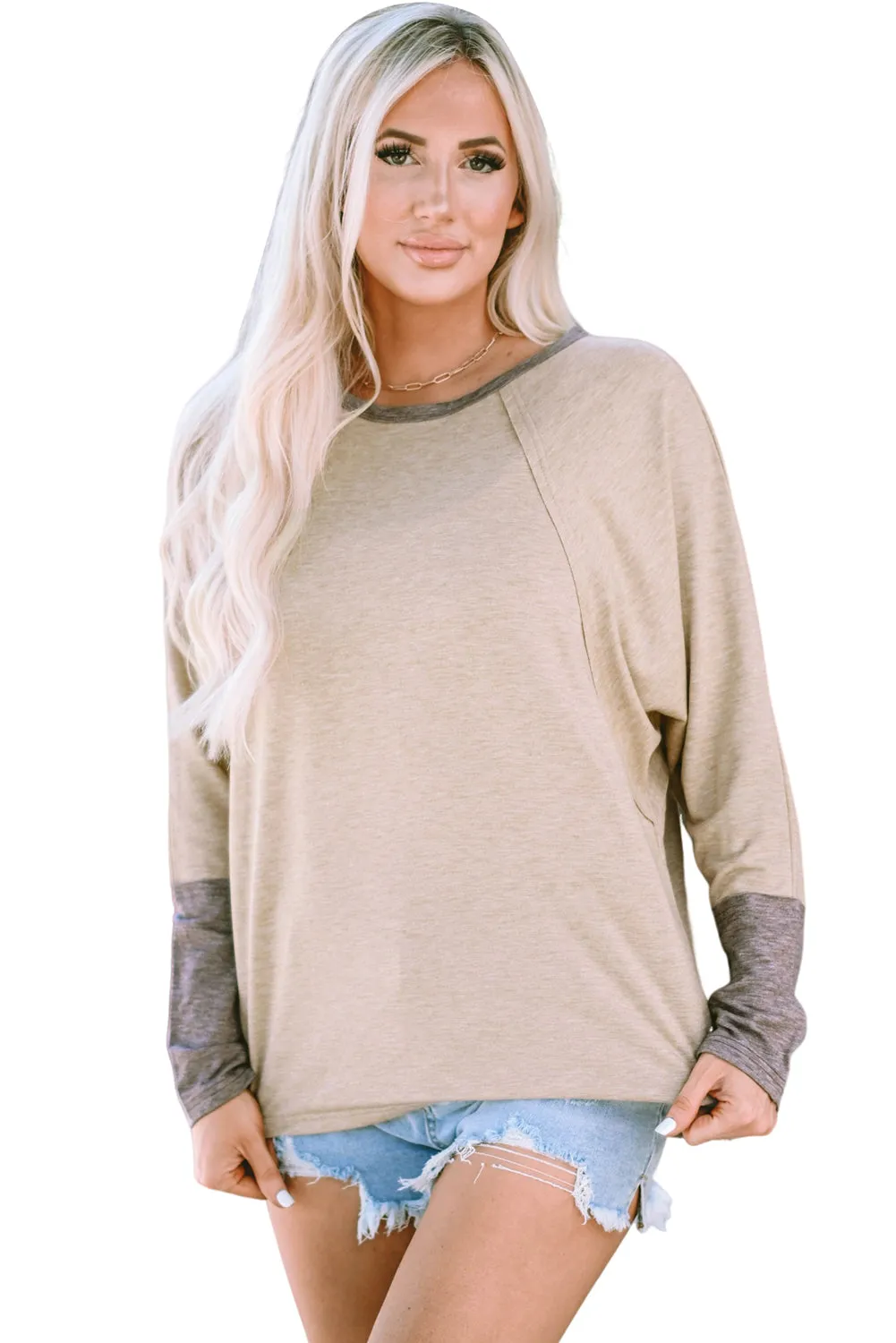 Cuffs Batwing Sleeve Loose Top
