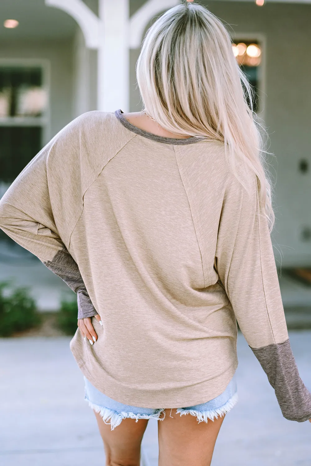 Cuffs Batwing Sleeve Loose Top