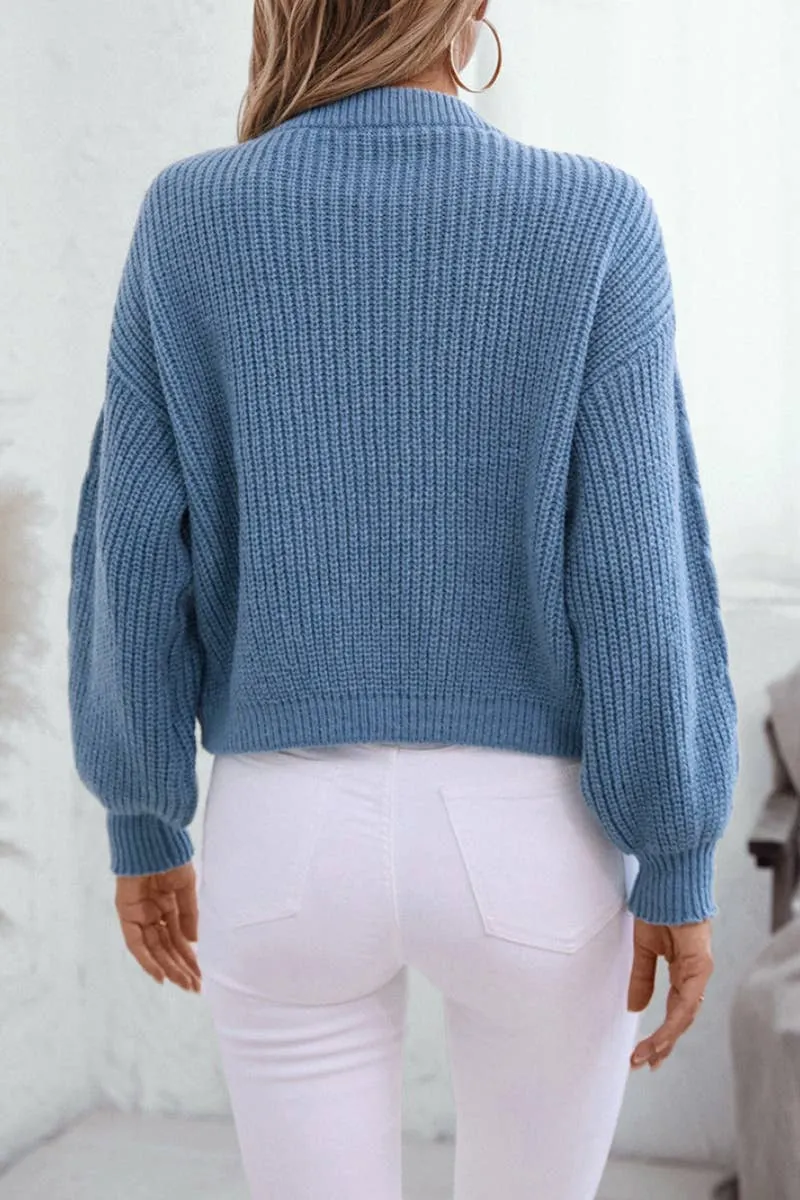 CWOCAL1062_SEXY LACE-UP CARDIGAN SHORT FOR AUTUMN WINTER