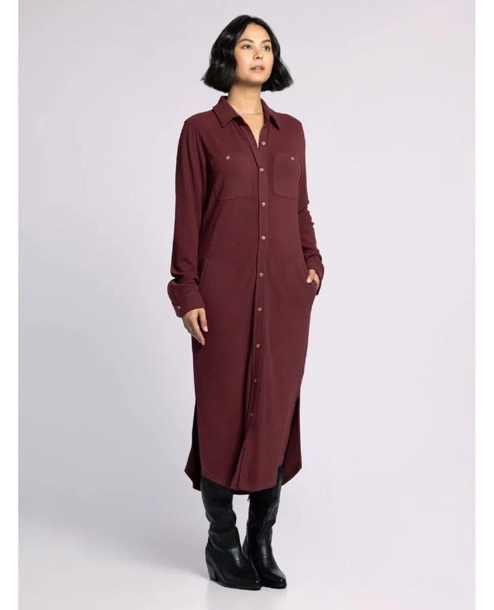 Dalia Dress Pine Deep Cabernet