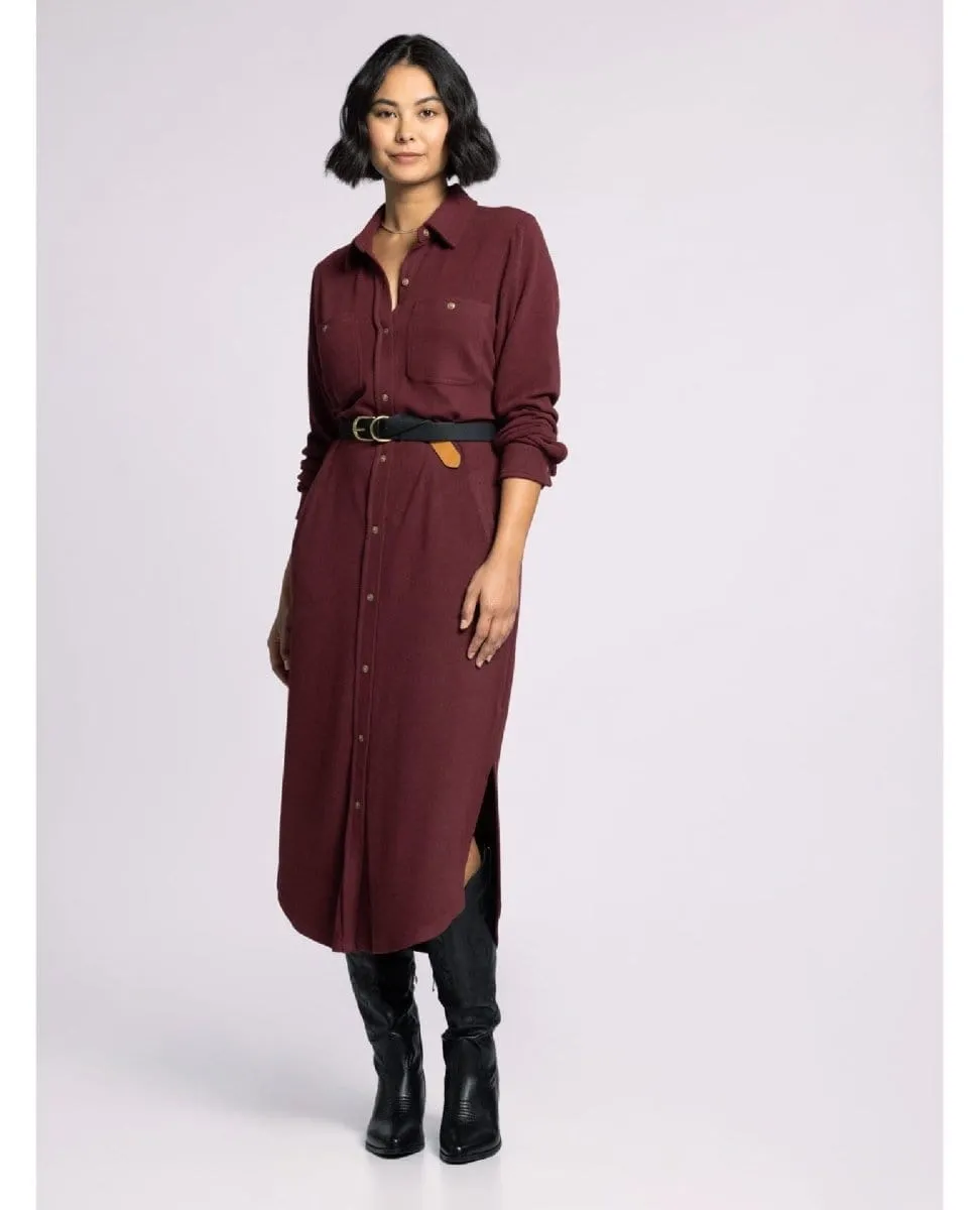 Dalia Dress Pine Deep Cabernet