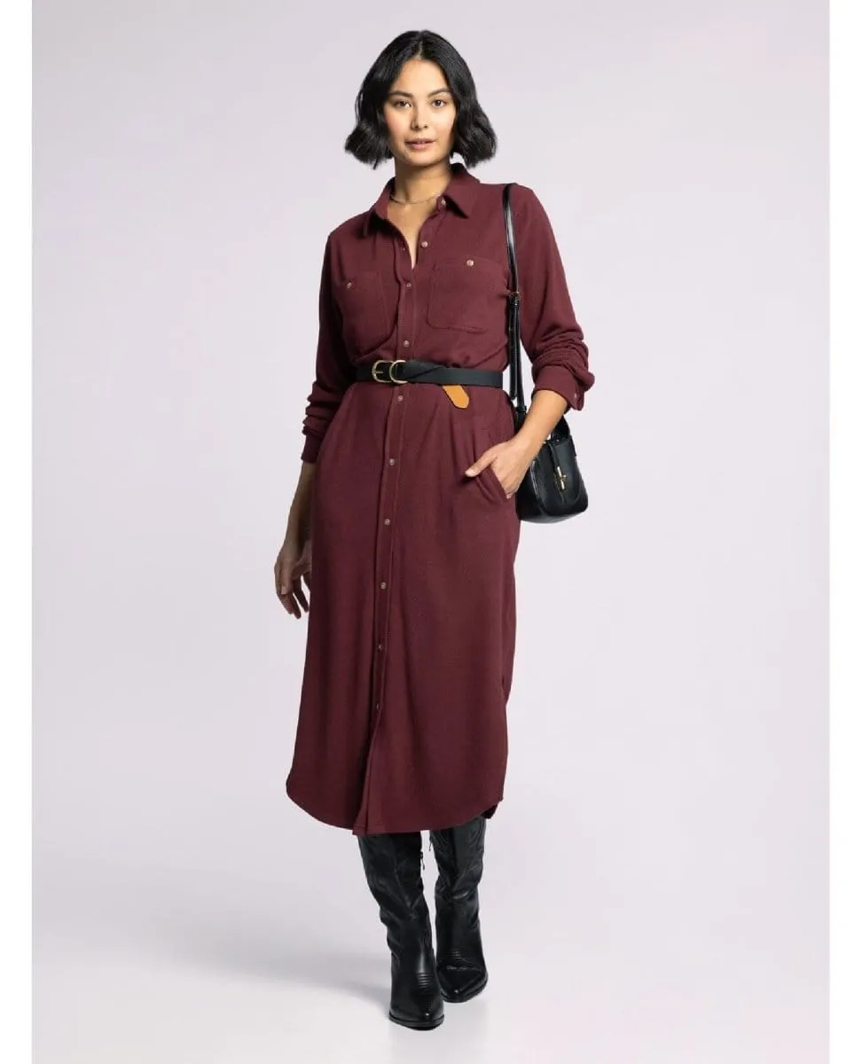 Dalia Dress Pine Deep Cabernet