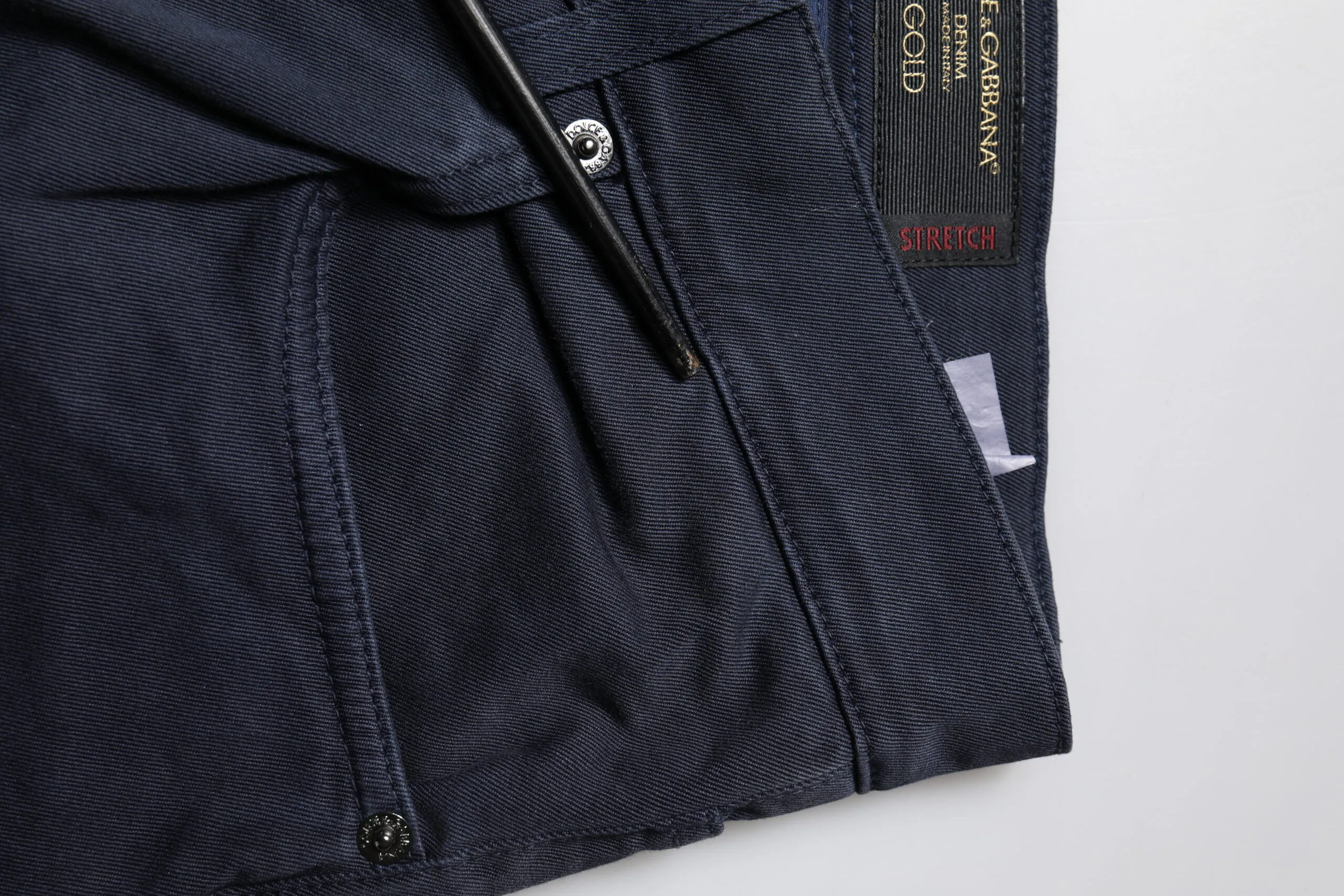 Dark Blue GOLD Cotton Skinny Men Denim Jeans