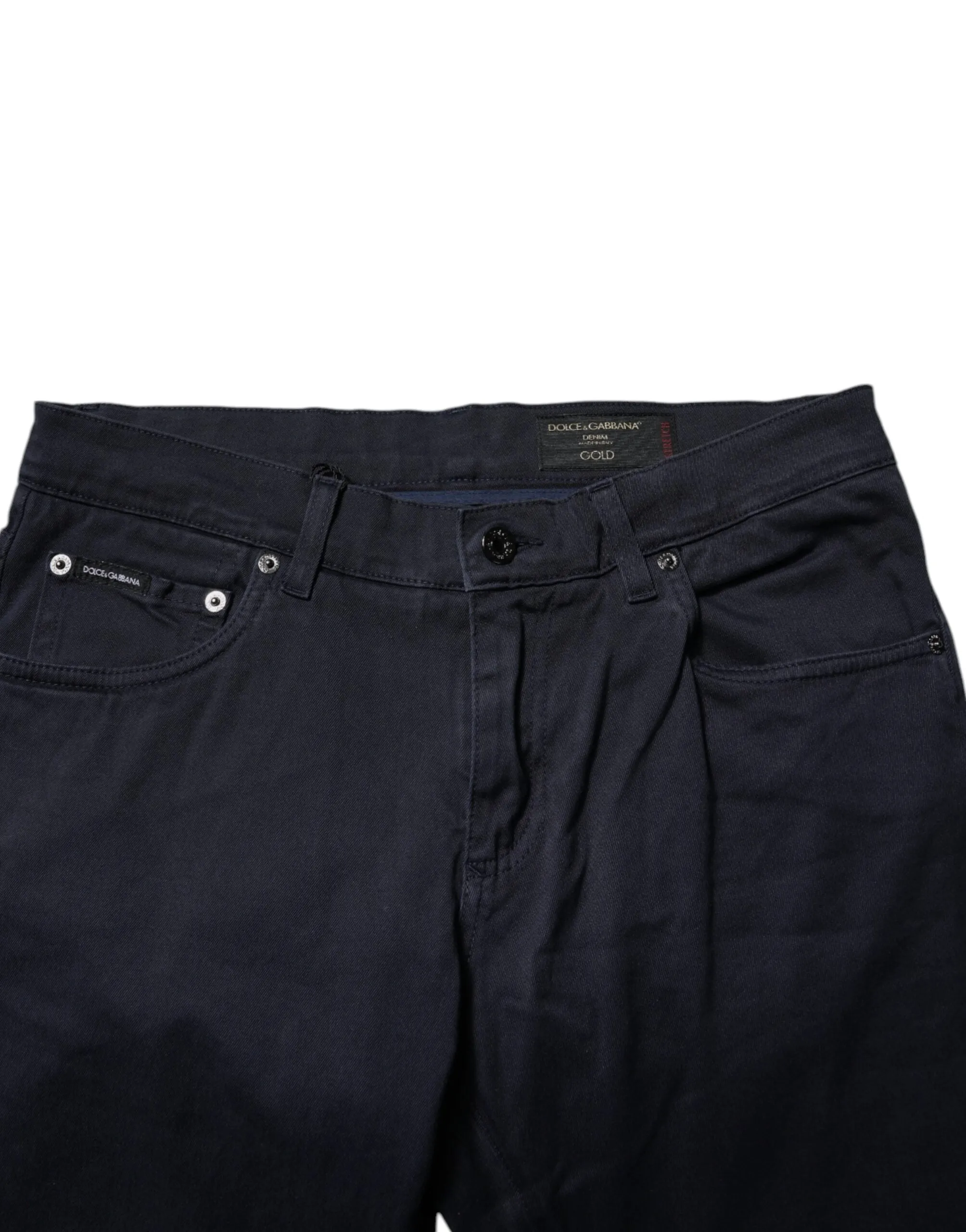 Dark Blue GOLD Cotton Skinny Men Denim Jeans