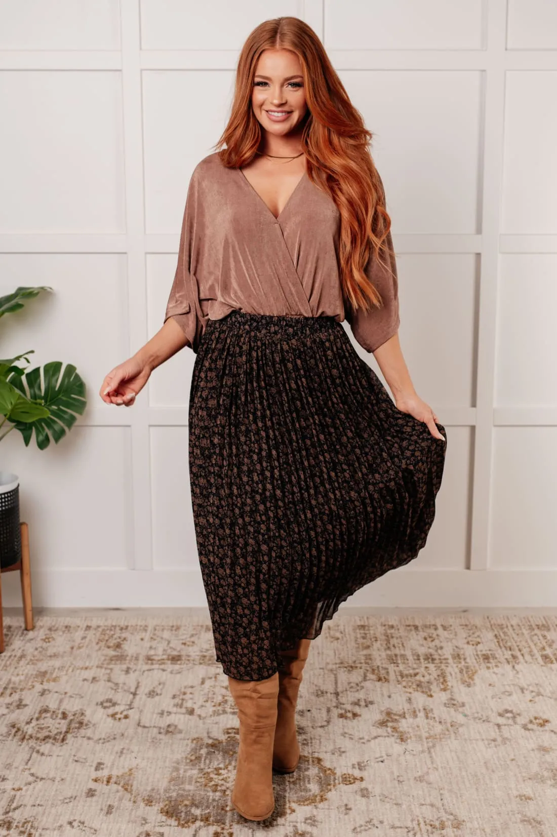 Dazzlingly Draped V-Neck Peplum Blouse