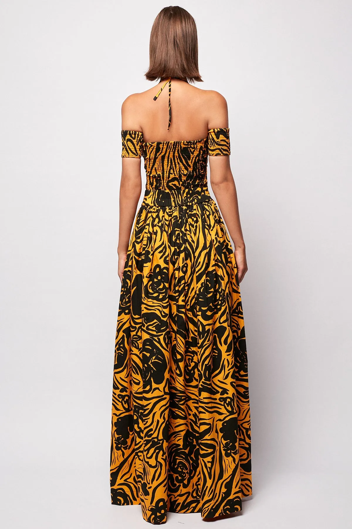 Detailed Crop | V Front Maxi Skirt
