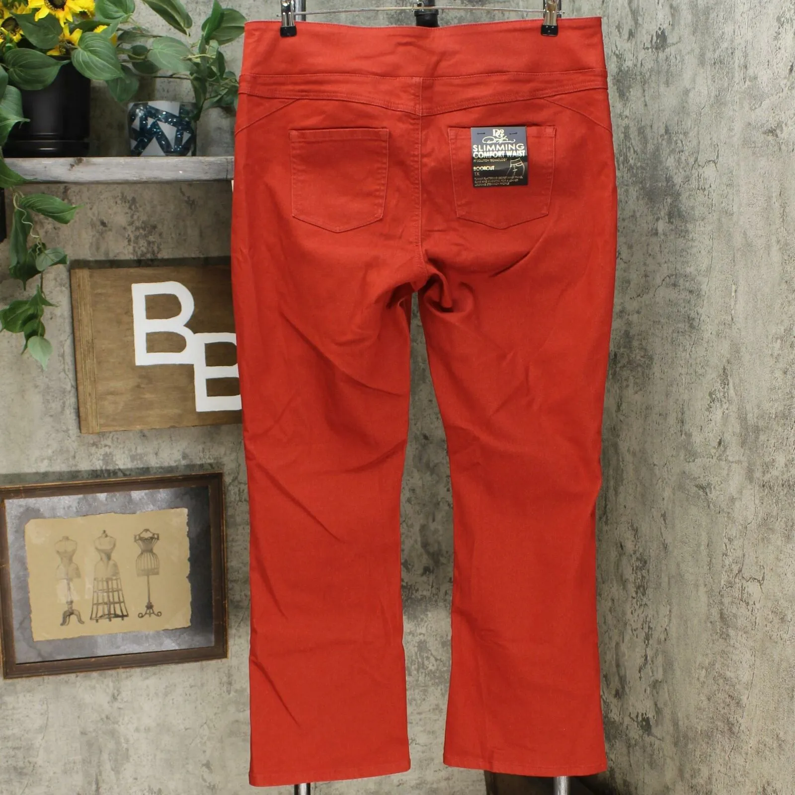 DG2 by Diane Gilman Women's Plus Size Slimming Comfort Waist Boot Cut Jeggings