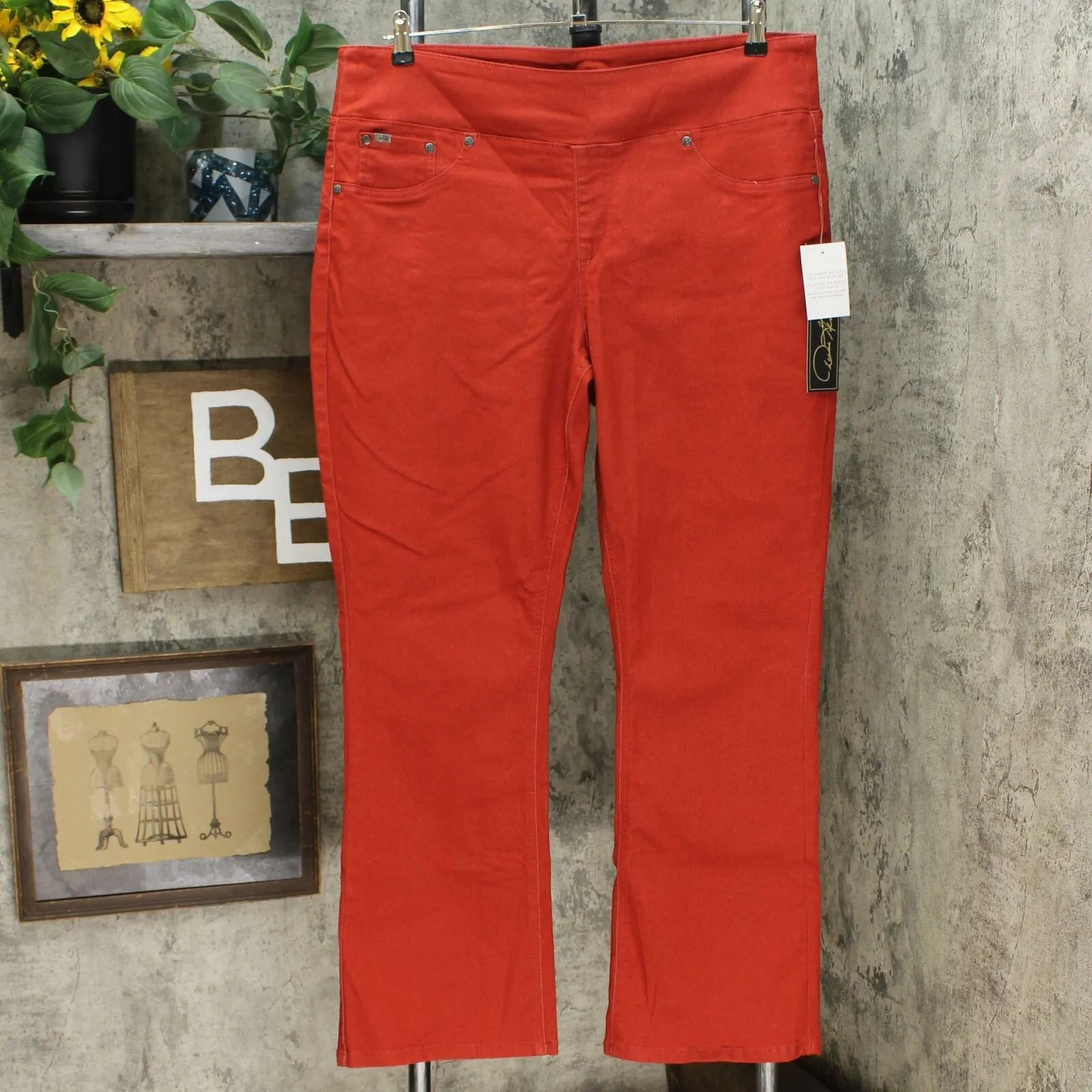 DG2 by Diane Gilman Women's Plus Size Slimming Comfort Waist Boot Cut Jeggings