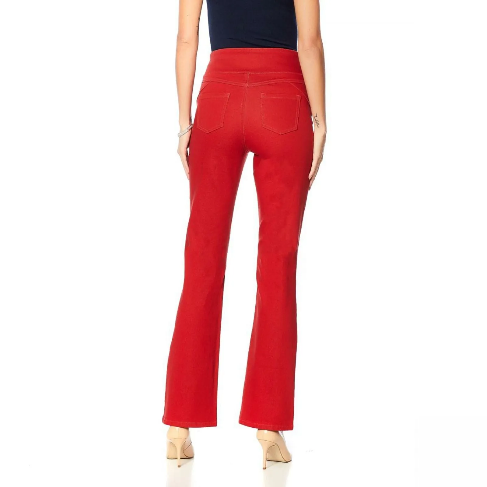 DG2 by Diane Gilman Women's Plus Size Slimming Comfort Waist Boot Cut Jeggings