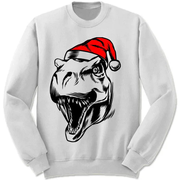 Dinosaur T-rex Christmas Sweatshirt