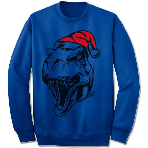 Dinosaur T-rex Christmas Sweatshirt
