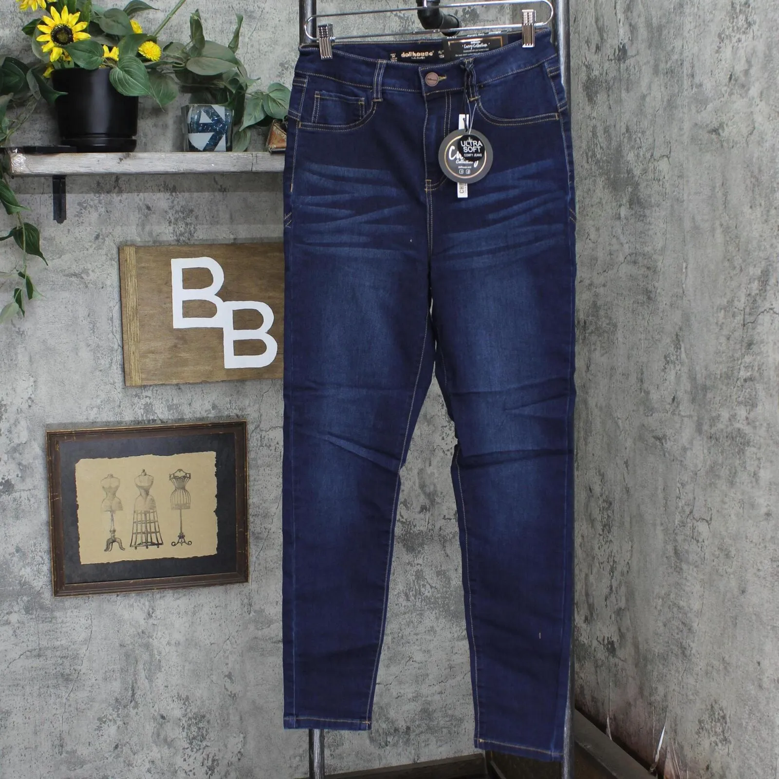 Dollhouse Womens Skinny Jeans Jeggings with Stretch Noho Blue 11