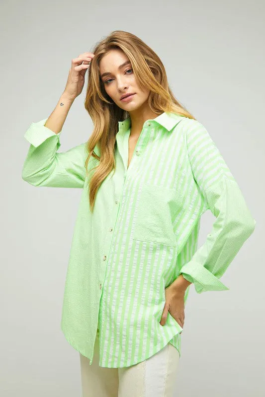 Dreaming of the Carolinas Button Down Blouse