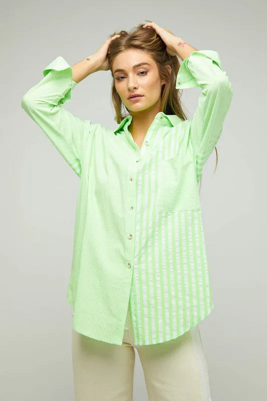 Dreaming of the Carolinas Button Down Blouse