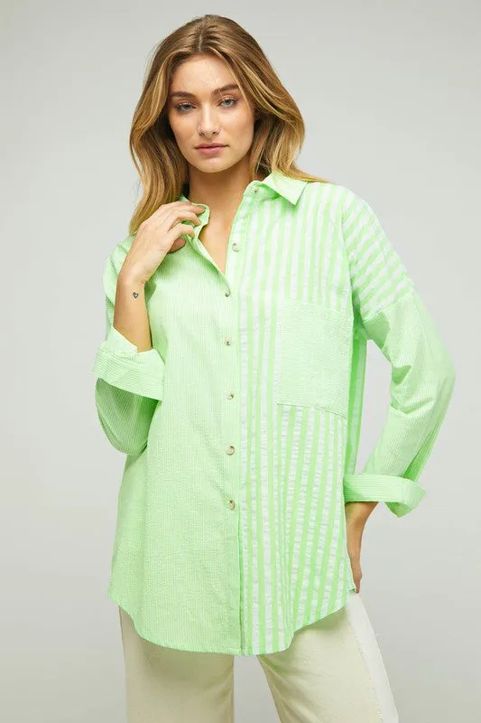 Dreaming of the Carolinas Button Down Blouse