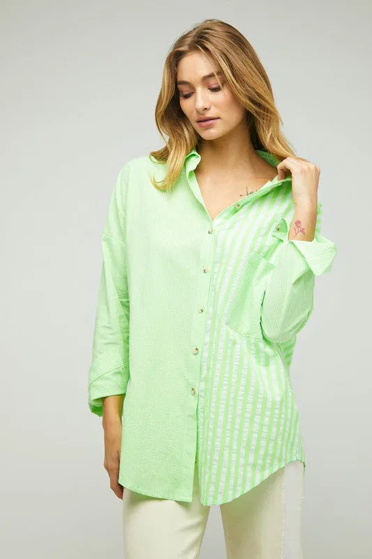 Dreaming of the Carolinas Button Down Blouse