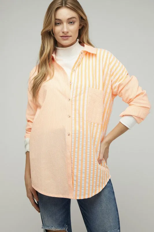 Dreaming of the Carolinas Button Down Blouse