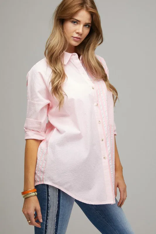 Dreaming of the Carolinas Button Down Blouse
