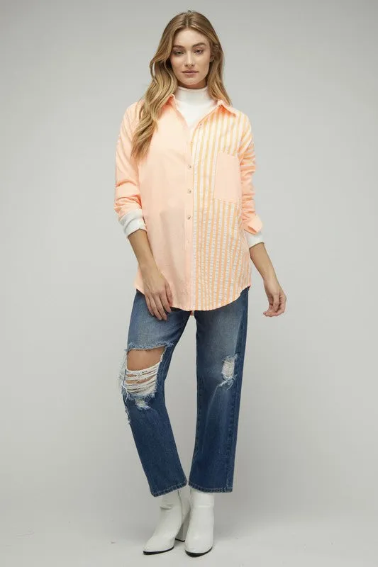 Dreaming of the Carolinas Button Down Blouse
