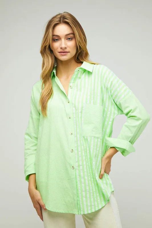 Dreaming of the Carolinas Button Down Blouse