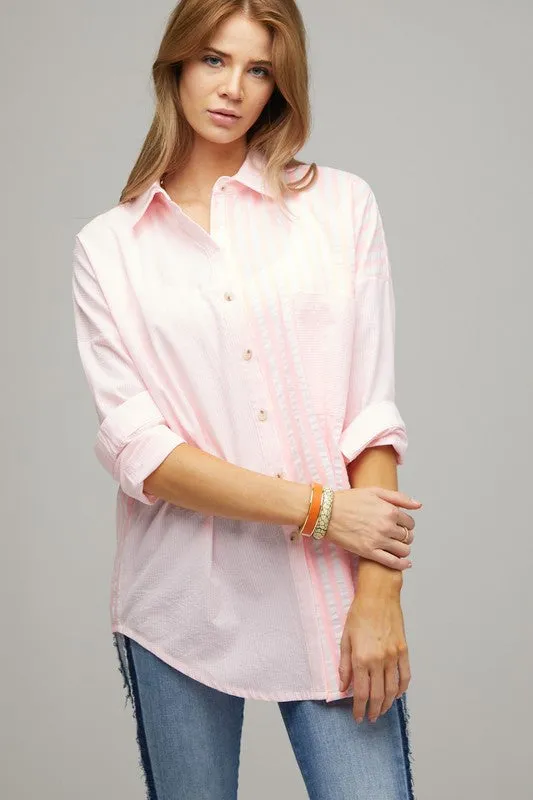 Dreaming of the Carolinas Button Down Blouse
