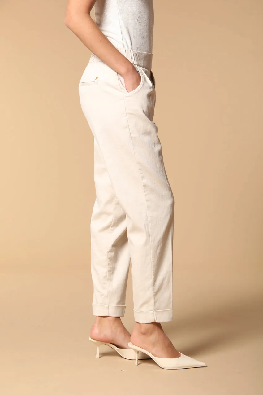 Easy Jogger women's chino pants in sweatshirt fabric carrot fit
