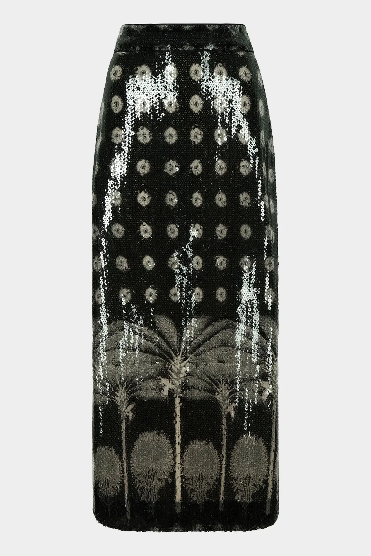 El Carmen Sequins Midi Skirt in Green