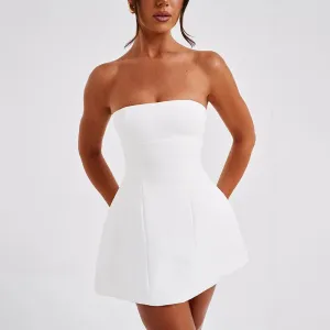 Elegant Strapless Vintage Slim A-line Mini Dresses