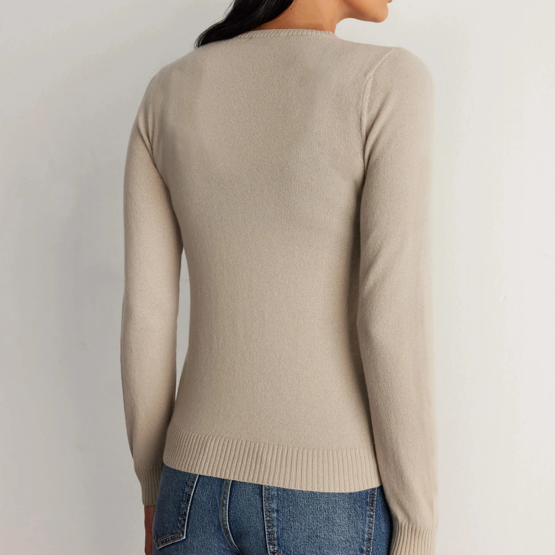 Elizee 100% Cashmere Crewneck Sweater