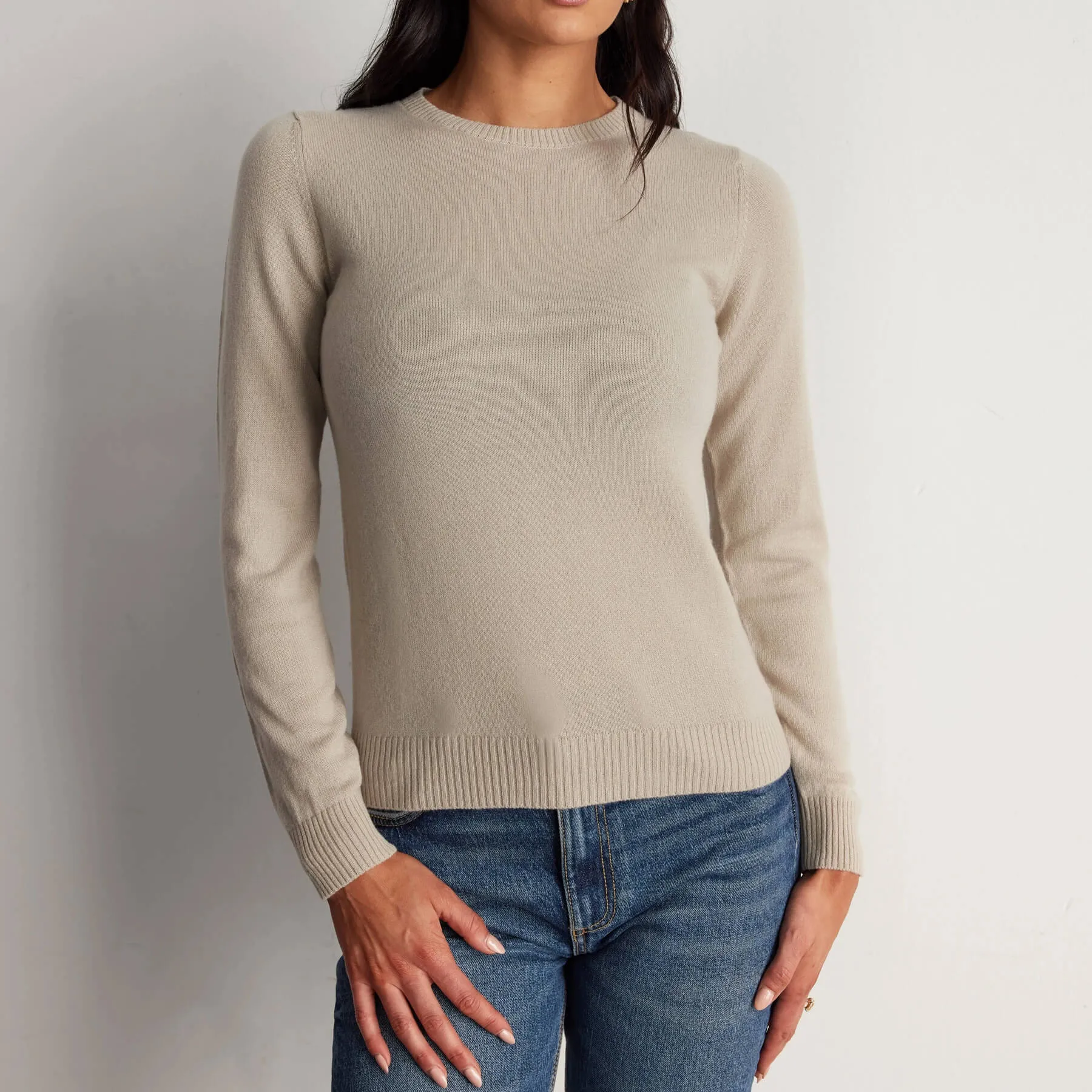 Elizee 100% Cashmere Crewneck Sweater