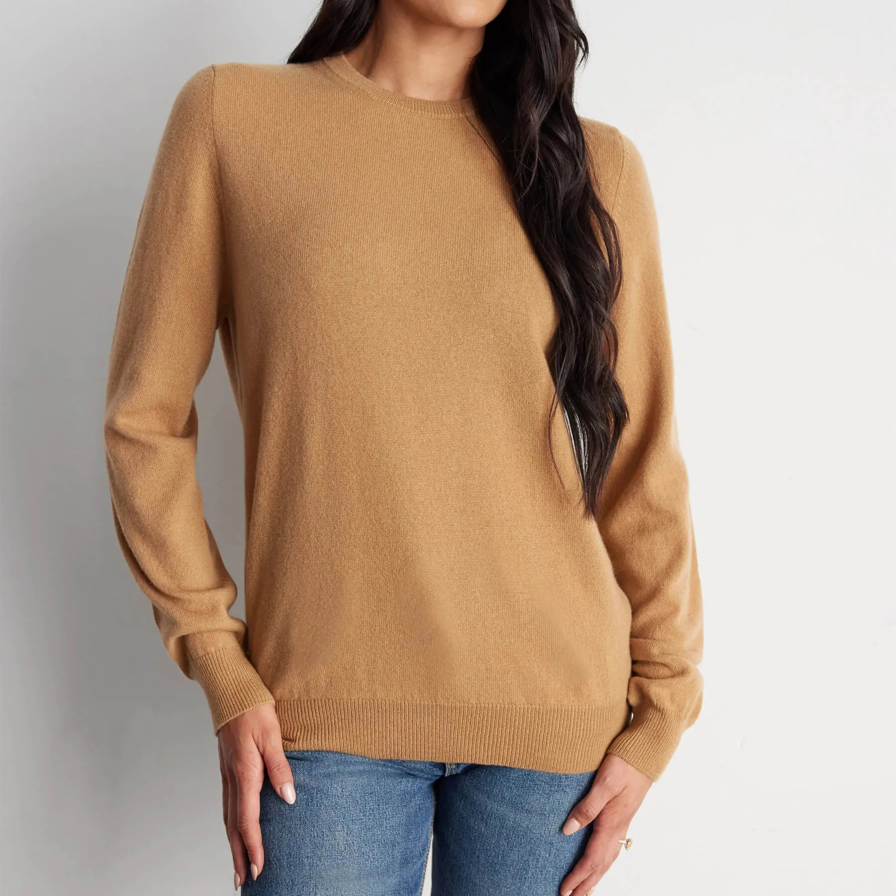 Elizee 100% Cashmere Crewneck Sweater