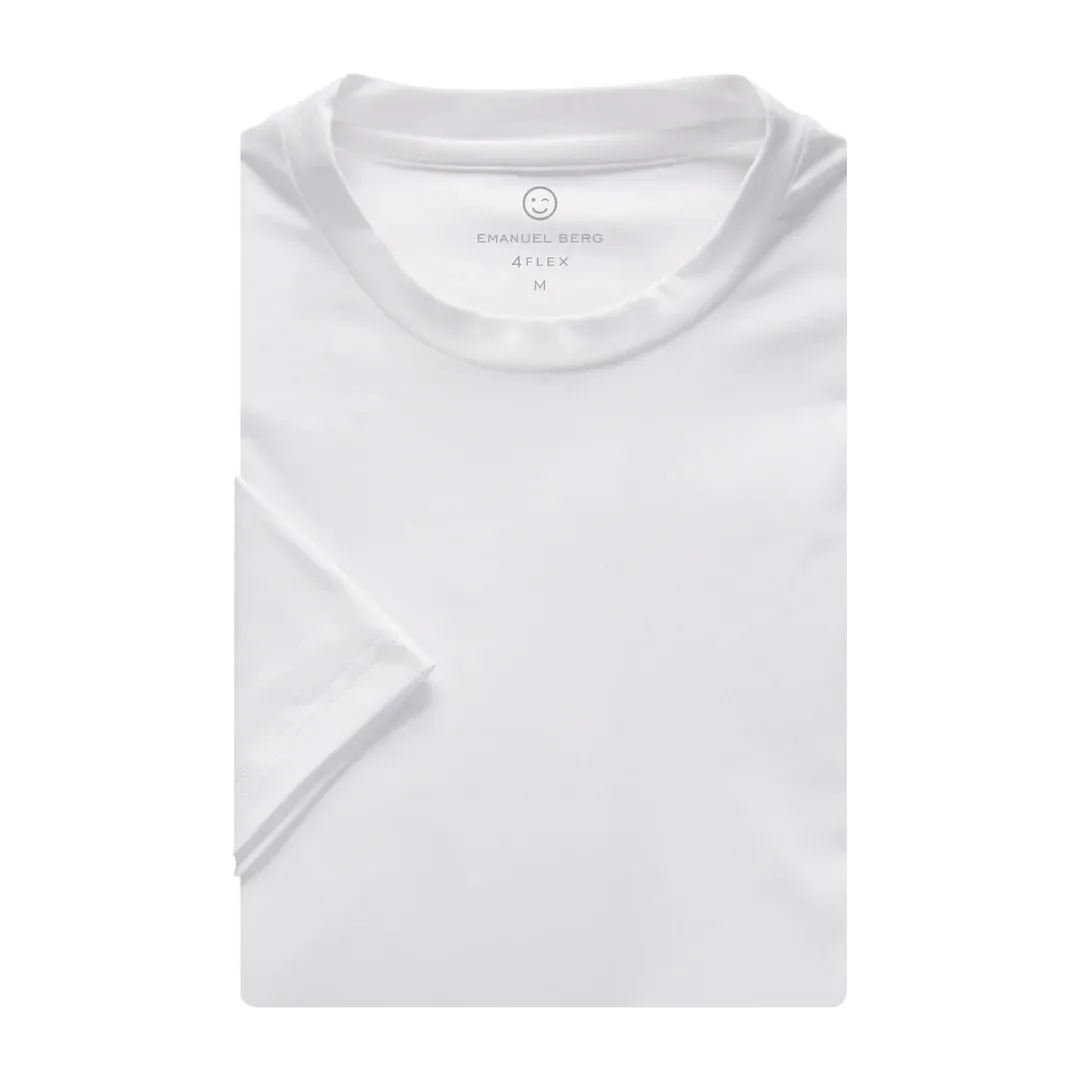 EMANUEL BERG 4Flex Crew Neck T-Shirt | White