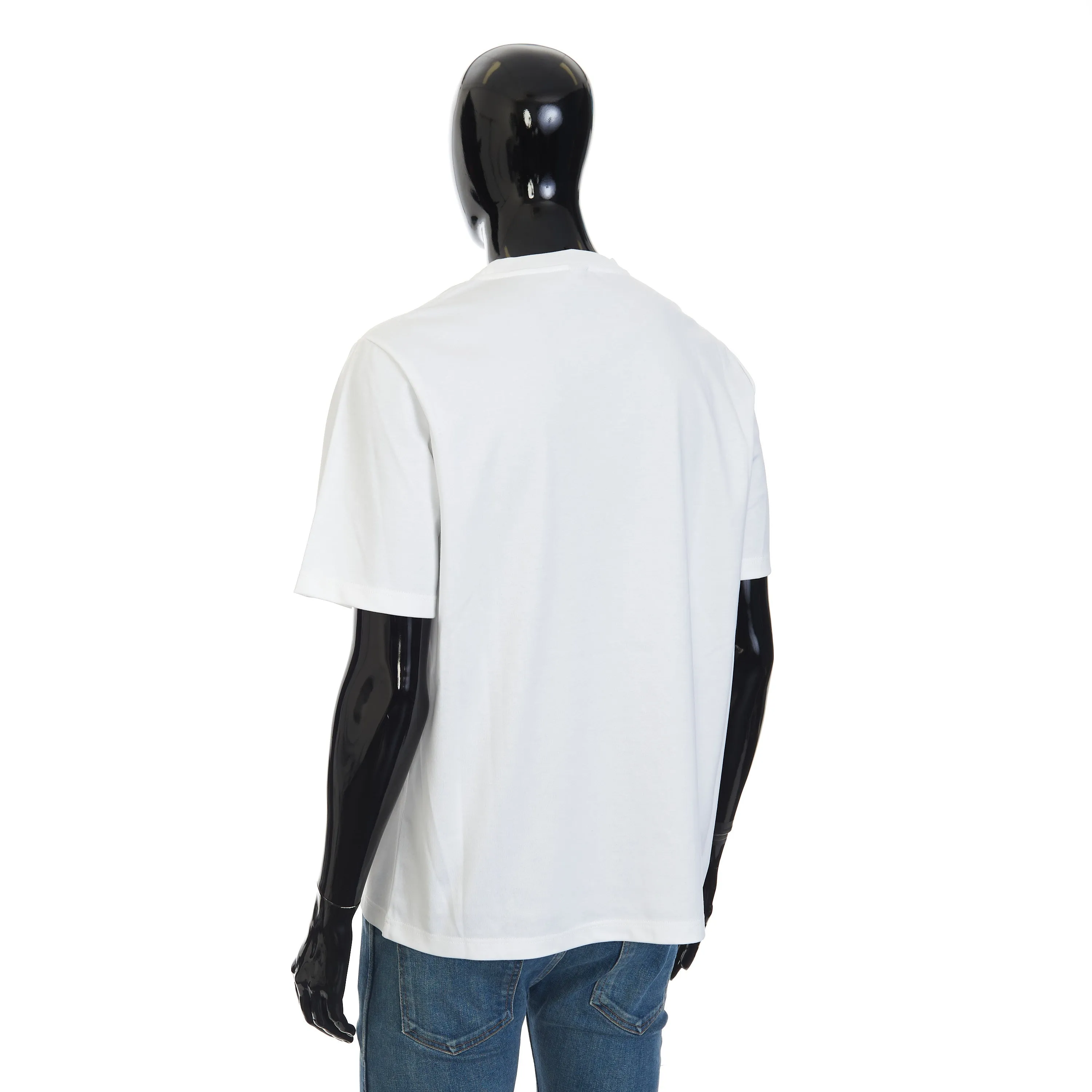 Embroidered Scritto T-shirt In White Cotton