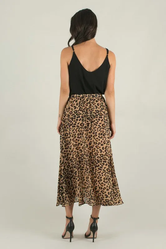 EMILY LEOPARD PRINT MIDI SKIRT