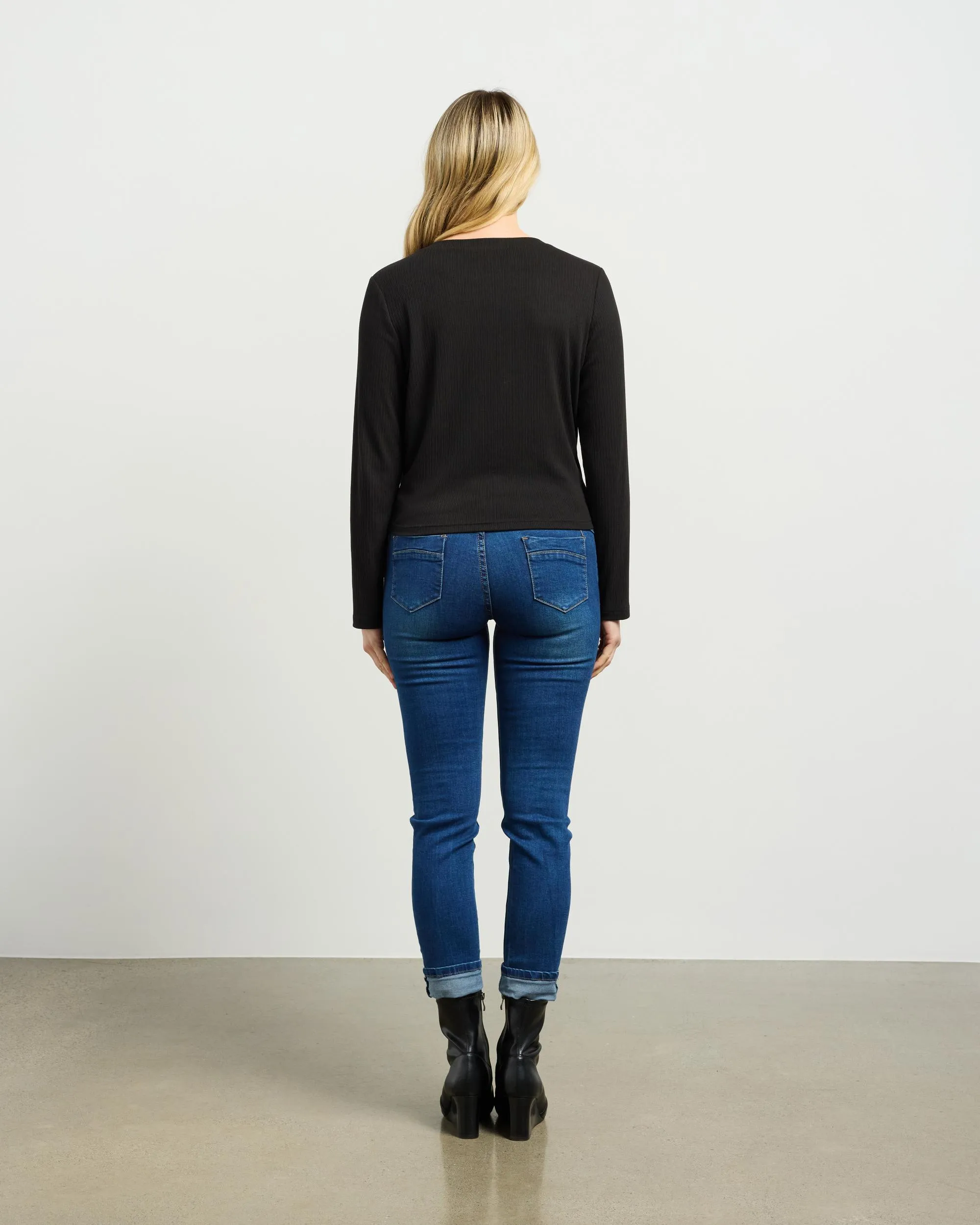 et alia Long Sleeve Twist Tee - Black