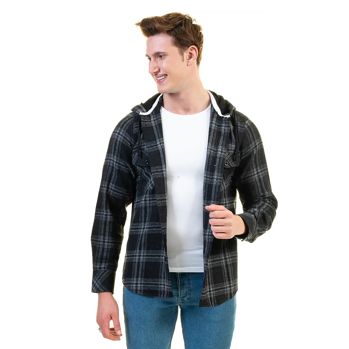European Wool Luxury Zippered With Hoodie Sweater Jacket Warm Winter Tailor Fit