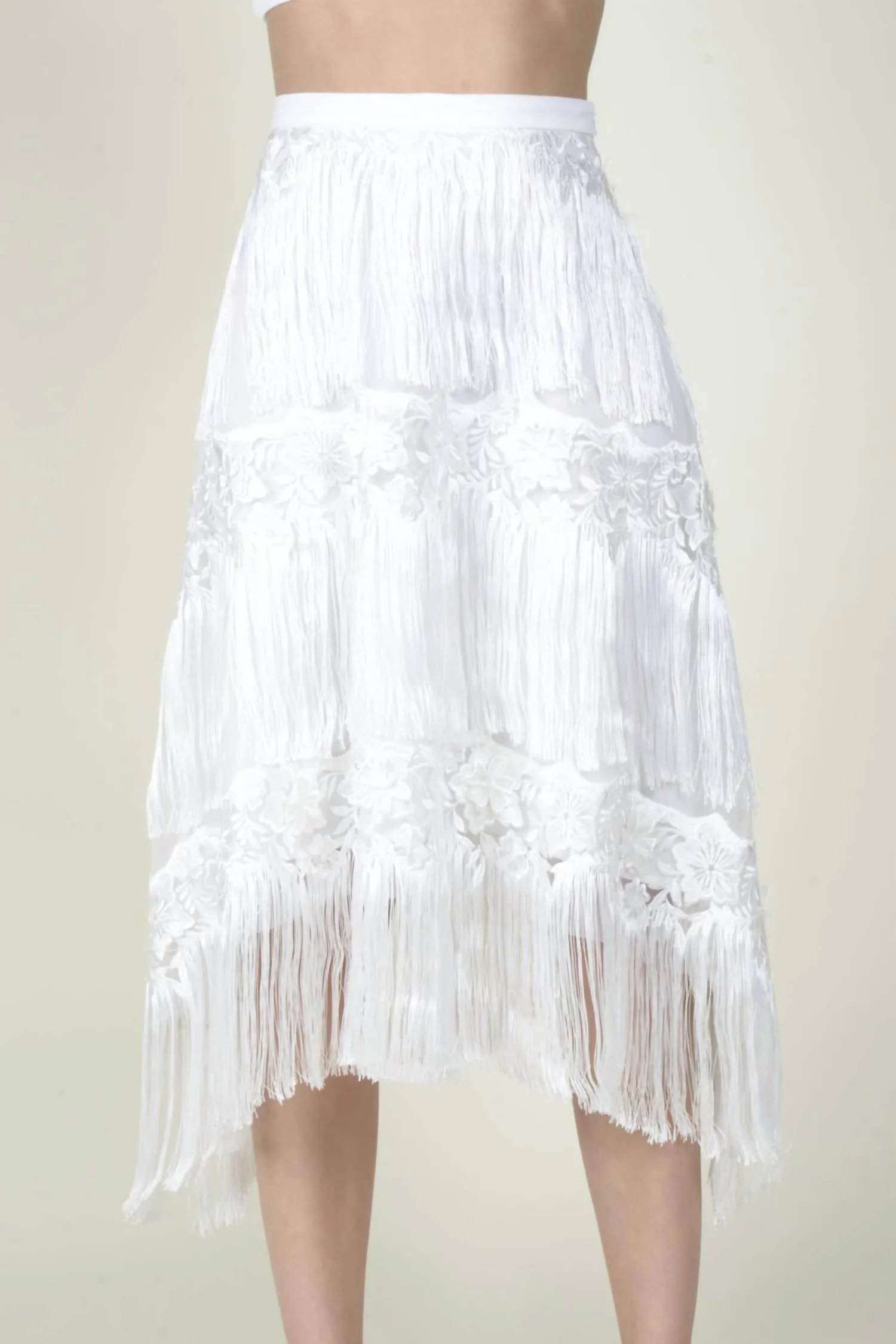 Eva Franco - Quin Fringe Midi Skirt