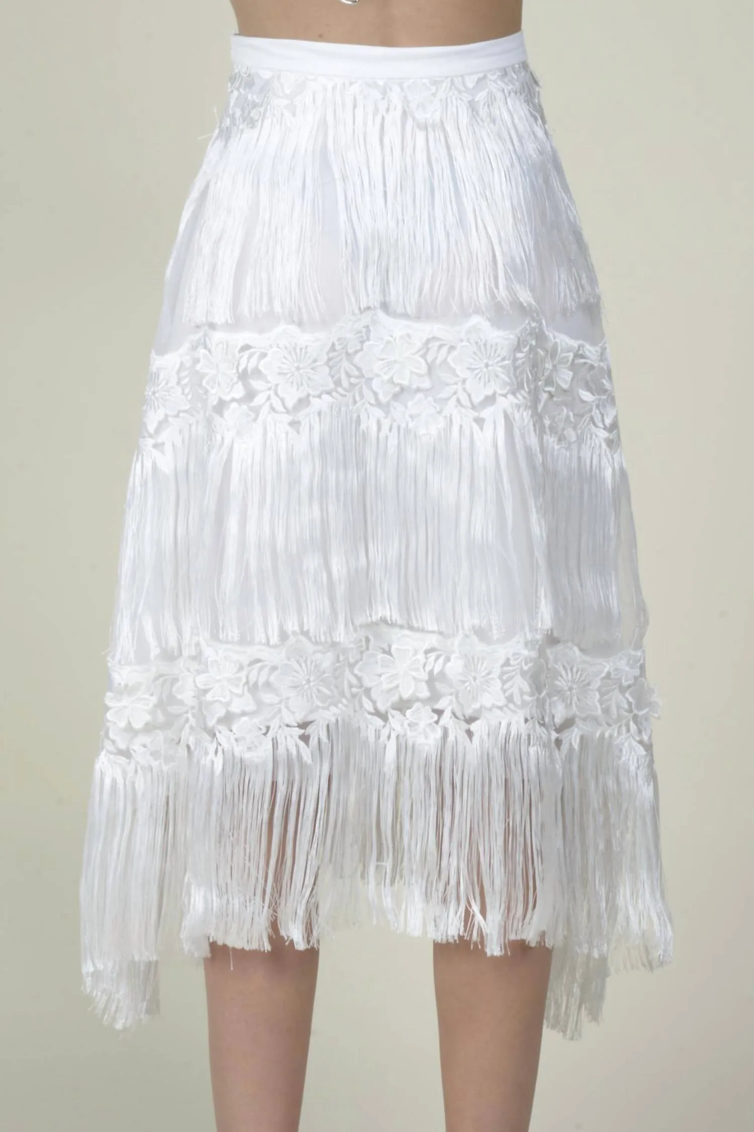 Eva Franco - Quin Fringe Midi Skirt