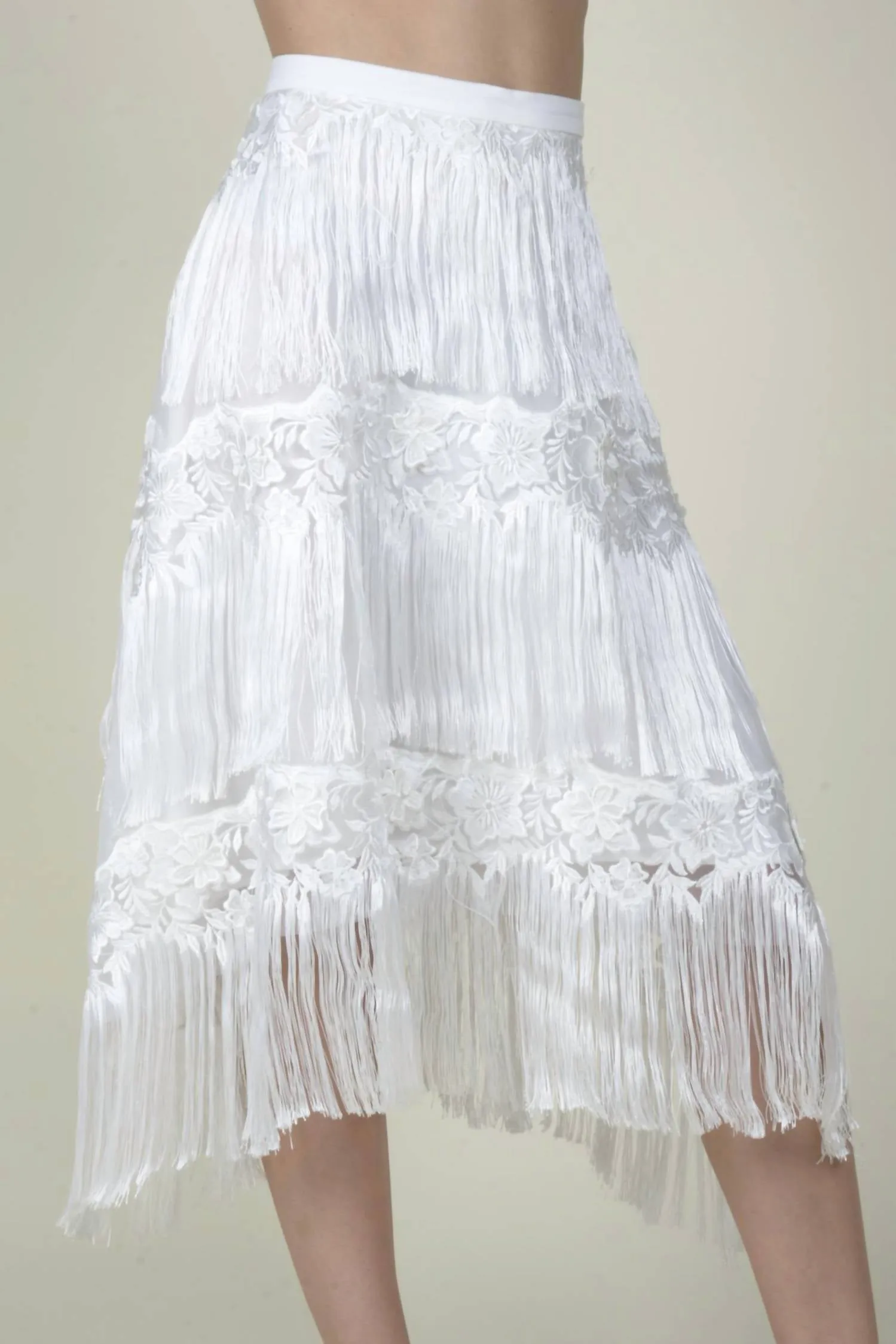 Eva Franco - Quin Fringe Midi Skirt