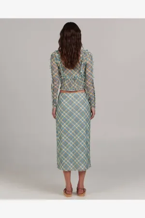 EVELYN MIDI SKIRT -  PICNIC CHECK