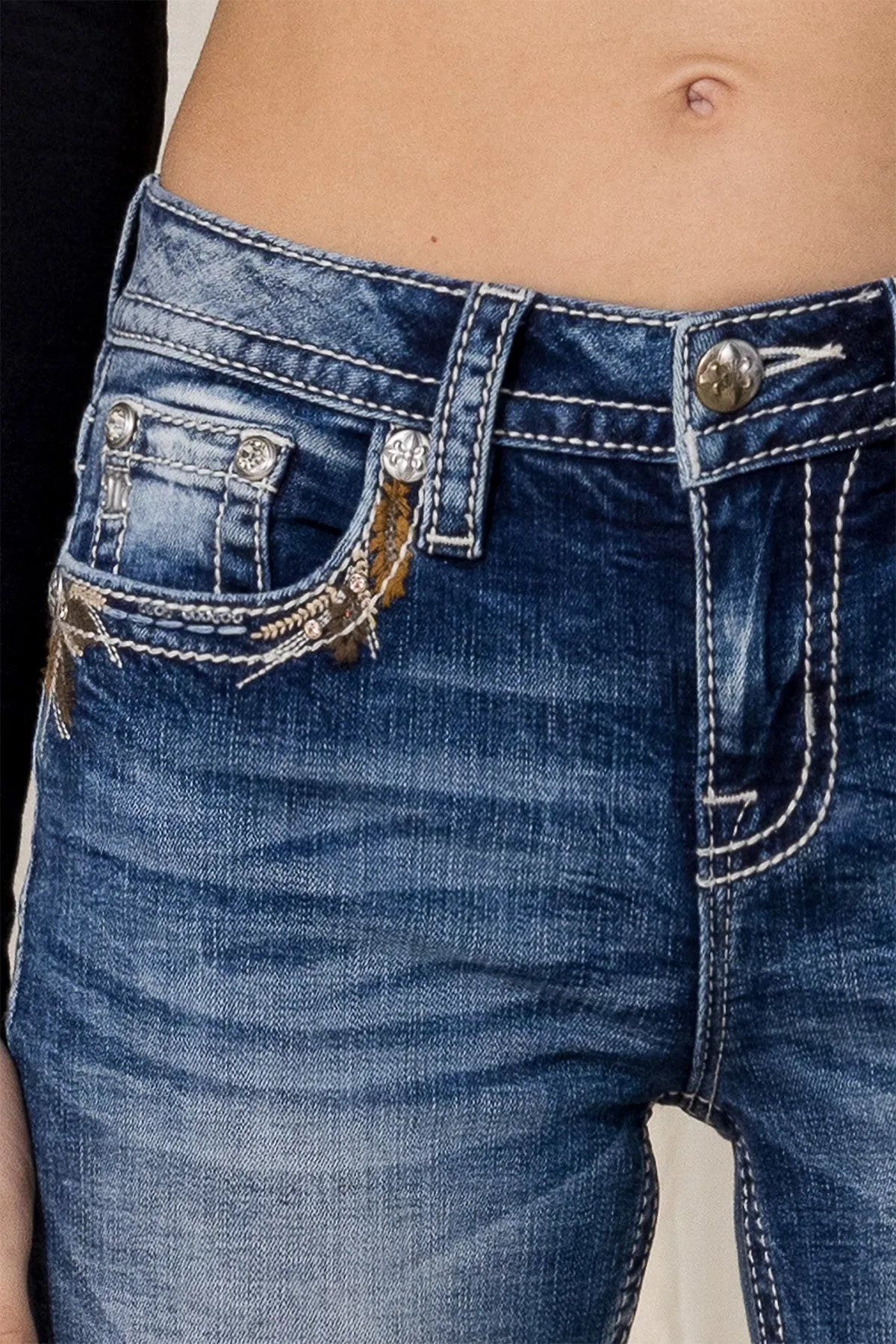 Falling Leaves Bootcut Jeans