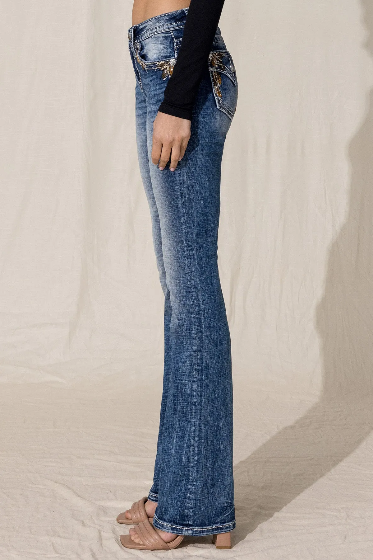 Falling Leaves Bootcut Jeans