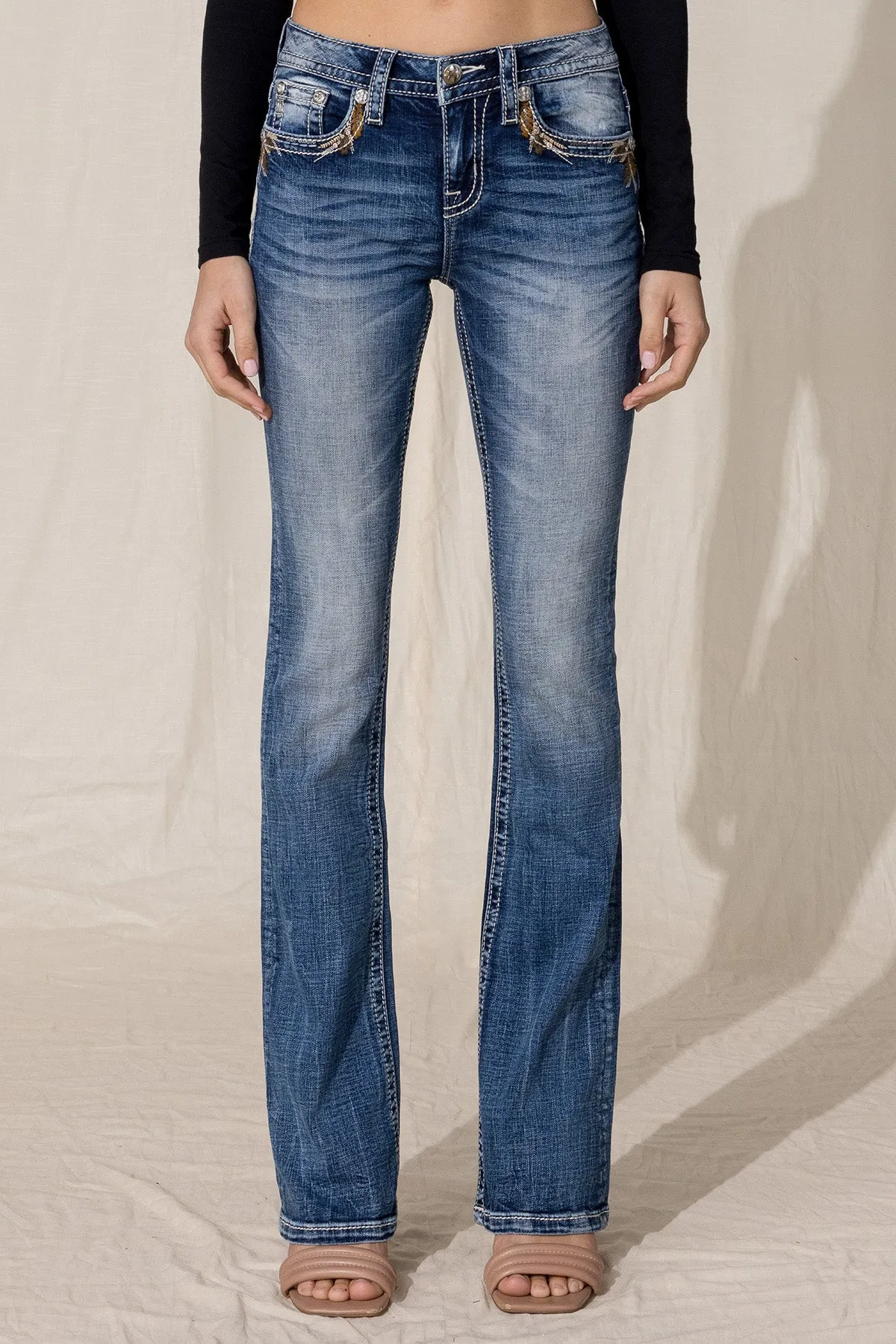 Falling Leaves Bootcut Jeans