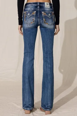 Falling Leaves Bootcut Jeans