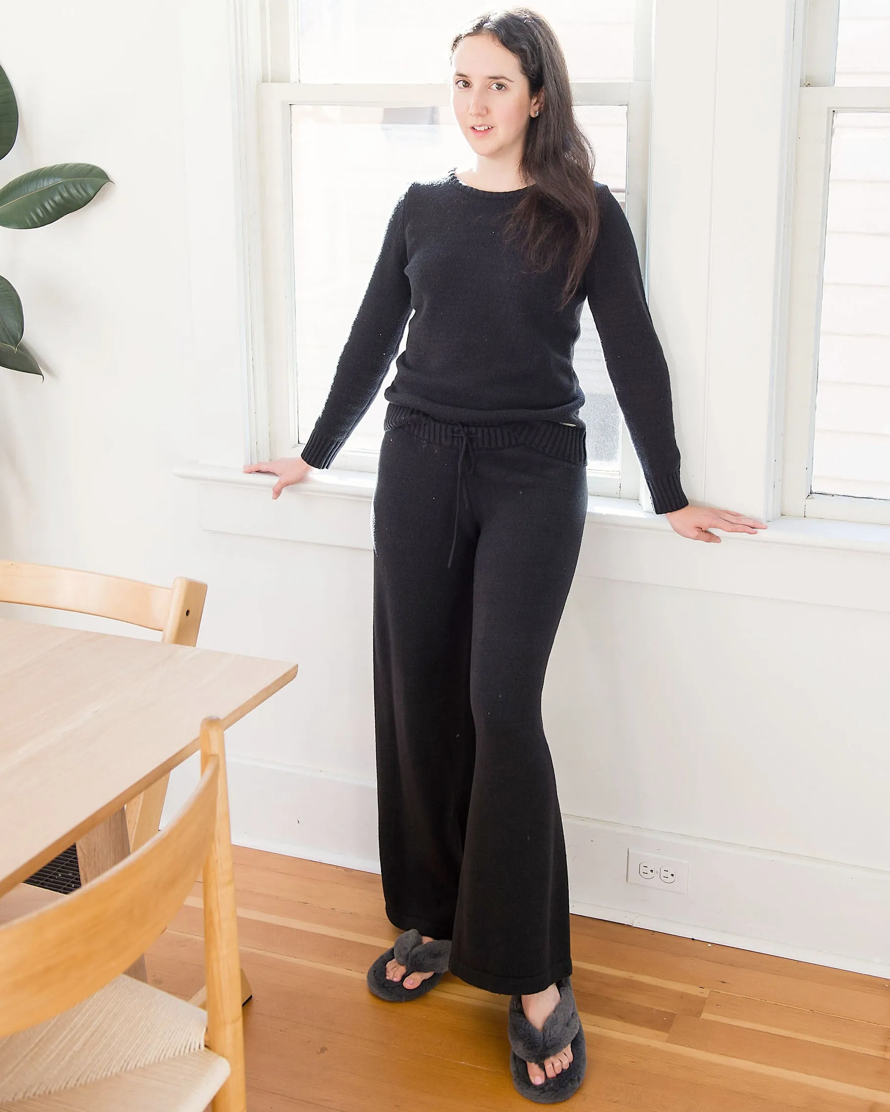 Faux Cashmere Baracchi Wide Leg Pant | Grey